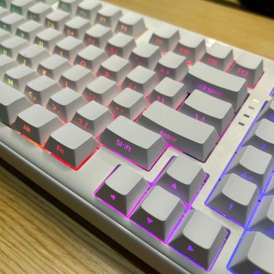Side Engraved Blank Solid White PBT Keycaps_img_2