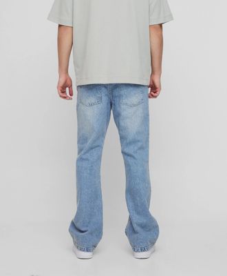 Faded blue bootcut denim pant_img_1