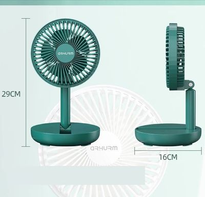 Rechargeable 5-inches Folding fan HCZ21 Green colour_img_2