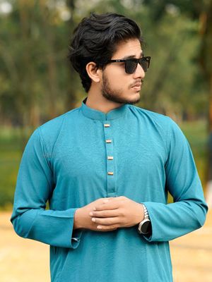 প্রিমিয়াম মাইক্রোস্টিজ ভাঙচুর ফেব্রিক সলিড পাঞ্জাবি_img_0