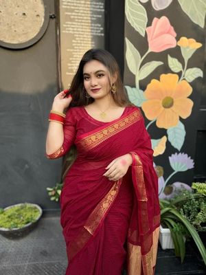 katha Strip Red Sharee_img_0