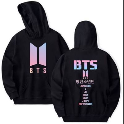 Colorful Logo & OT7 Name Unisex BTS Hoodie Both Side Print_img_0