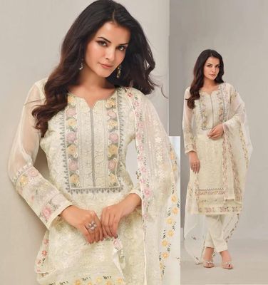 Semi –Embroidery & Sequence Work Party dress_img_4