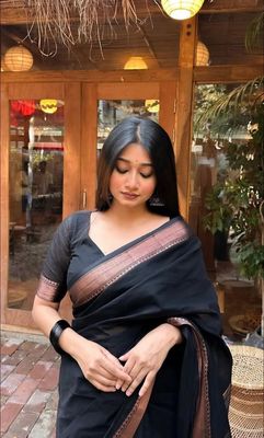 Elegant Black handloom saree_img_2