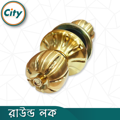 প্রিমিয়াম গুণমানের রাউন্ড লক গোল্ডেন রঙের নতুন মডেলের রাউন্ড লক সর্বজনীন কাঠের দরজার লক_img_1