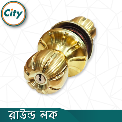 প্রিমিয়াম গুণমানের রাউন্ড লক গোল্ডেন রঙের নতুন মডেলের রাউন্ড লক সর্বজনীন কাঠের দরজার লক_img_2