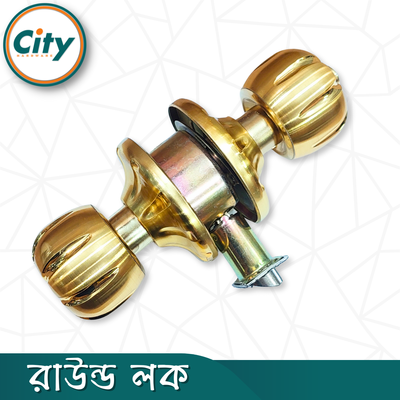 প্রিমিয়াম গুণমানের রাউন্ড লক গোল্ডেন রঙের নতুন মডেলের রাউন্ড লক সর্বজনীন কাঠের দরজার লক_img_4