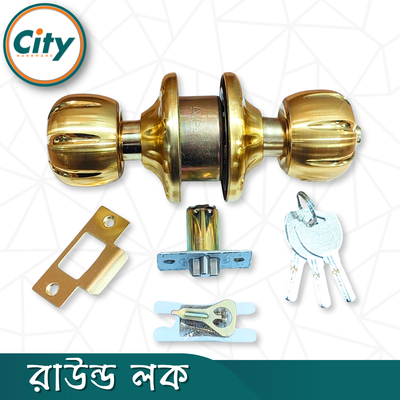 প্রিমিয়াম গুণমানের রাউন্ড লক গোল্ডেন রঙের নতুন মডেলের রাউন্ড লক সর্বজনীন কাঠের দরজার লক_img_5