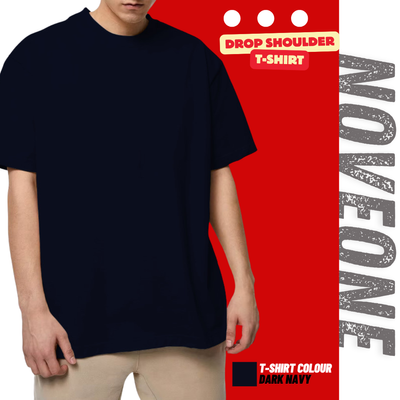 Dark Navy - Drop Shoulder T-shirt for Men_img_0