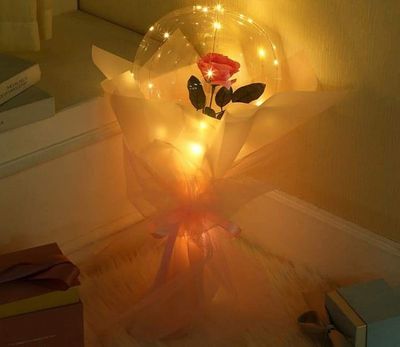 Valentine Special Premium Balloon With Lightning Flower_img_1