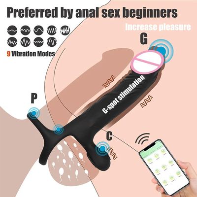 Vibrator Anal Dildo Strap on Dildo Double Penetration Cock Penis Ring Vibrator Anal Plug Prostata Massager Sex Toy for Men_img_0