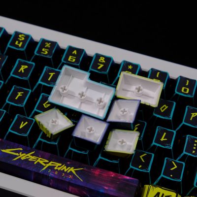 Comic Styled Cyberpunk 2077 PBT 150 Keys Keycaps Set_img_3