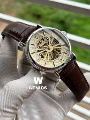 patek philippe roman digit automatic brown belt white dial Semi AAA_img_0