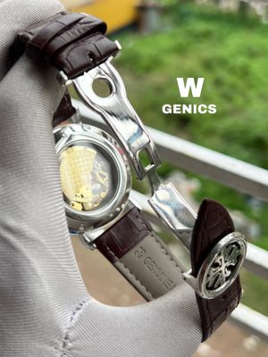 patek philippe roman digit automatic brown belt white dial Semi AAA_img_3