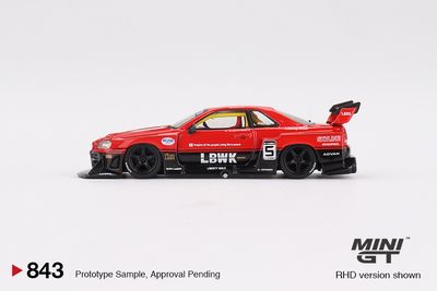 Mini GT 843 Nissan LB-ER34 Super Silhouette SKYLINE Red/Black_img_1