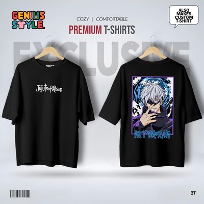 Satoru Gojo Jujutsu (Kaisen) Anime Drop Shoulder T-shirt - 27_img_3