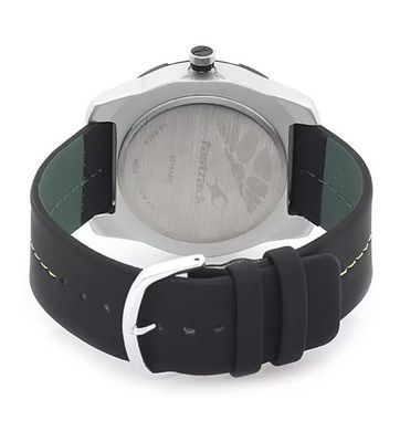 Fastrack 3015AL02 Gents Belt Watch- Grey Dial- Black+Silver Bezel- Black Belt- TF Code FT783BM_img_4
