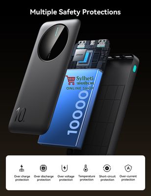 JOYROOM JR-PBF12 LED Monitor 2.4A 10000mAh Power Bank - Black_img_2