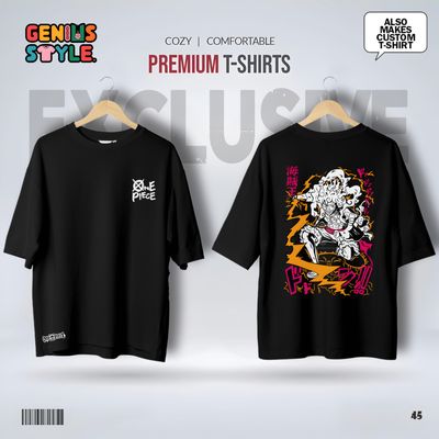One Piece Drop Shoulder Anime T-shirt - 45_img_0