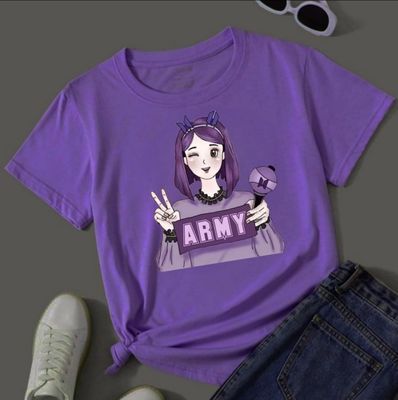 BTS Army Illustration Half Sleeve T-Shirt_img_0
