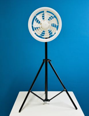 JISULIFE FA17 Rechargeable Fan with LED Light and Table Tripod- White Color_img_8