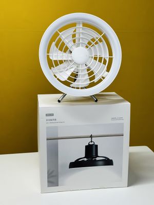 JISULIFE FA17 Rechargeable Fan with LED Light and Table Tripod- White Color_img_10