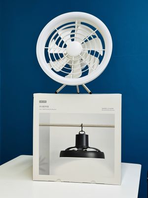 JISULIFE FA17 Rechargeable Fan with LED Light and Table Tripod- White Color_img_11
