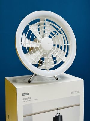 JISULIFE FA17 Rechargeable Fan with LED Light and Table Tripod- White Color_img_12