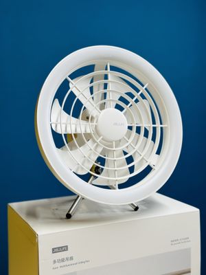 JISULIFE FA17 Rechargeable Fan with LED Light and Table Tripod- White Color_img_13