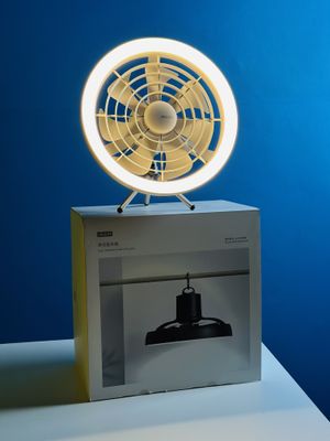 JISULIFE FA17 Rechargeable Fan with LED Light and Table Tripod- White Color_img_15