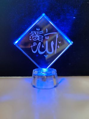 আল্লাহু মুহাম্মাদ (সা:) লাইটিং কাচেঁর গিফট আইটেম_img_6