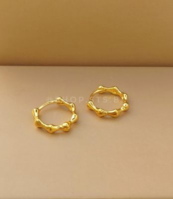 Molten hoop earrings 1 cm_img_0