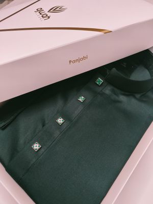 Ajwah’s Luxe Emerald Panjabi_img_1