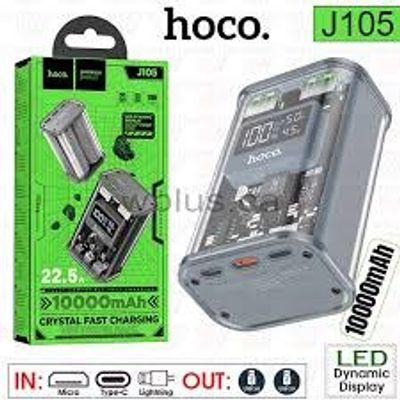 Hoco J105 22.5W Crystal Fast Charging Power Bank 10000 mAh – Gray Color_img_5