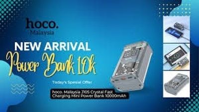 Hoco J105 22.5W Crystal Fast Charging Power Bank 10000 mAh – Gray Color_img_6