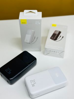 Baseus Comet Series 22.5W 20000mAh Dual Cable Digital Display Power Bank – White Color_img_7