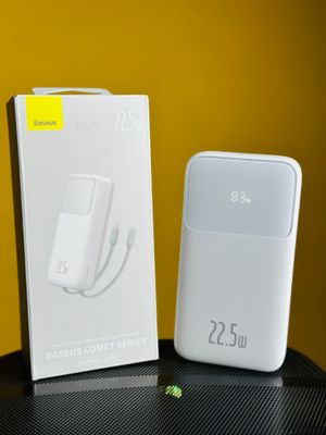 Baseus Comet Series 22.5W 20000mAh Dual Cable Digital Display Power Bank – White Color_img_14
