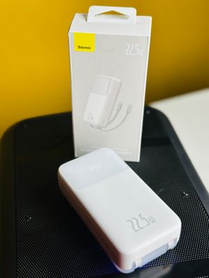 Baseus Comet Series 22.5W 20000mAh Dual Cable Digital Display Power Bank – White Color_img_16