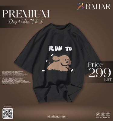 Drop Shoulder T-Shirt (Run to Puppies)_img_1