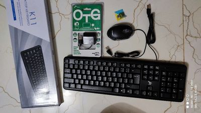 3 in 1 Gaming Combo ( D tec )USB Keyboard + MOUSE & Micro OTG HUB_img_1
