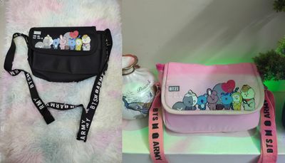Stylish BT21 Side Bag Pink_img_0