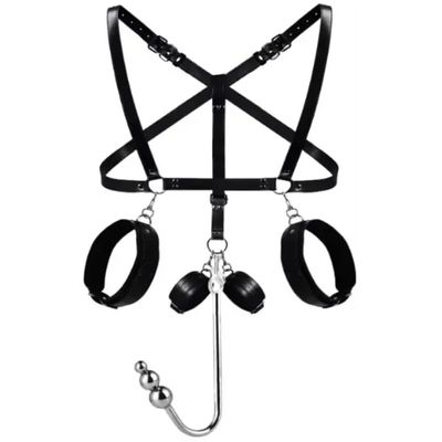 Bondage Kit BDSM Restraints Fetish Erotic Sex Toys Adjustable Handcuffs SM Restraint Wrist And Ankle Cuff Slave Fetish Adult Sex_img_1