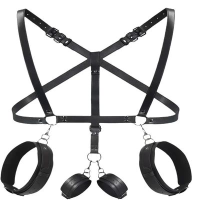 Bondage Kit BDSM Restraints Fetish Erotic Sex Toys Adjustable Handcuffs SM Restraint Wrist And Ankle Cuff Slave Fetish Adult Sex_img_2
