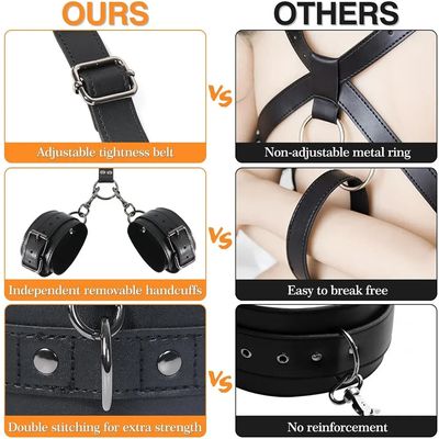 Bondage Kit BDSM Restraints Fetish Erotic Sex Toys Adjustable Handcuffs SM Restraint Wrist And Ankle Cuff Slave Fetish Adult Sex_img_5