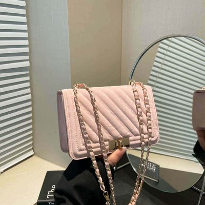 Fashionable New Solid Color PU Embossed Mini Shoulder Bag_img_2