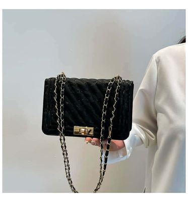 Fashionable New Solid Color PU Embossed Mini Shoulder Bag_img_10