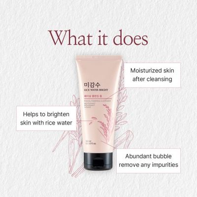The Face Shop Rice Water Bright Foaming Cleanser – 150ml - 550997_img_2