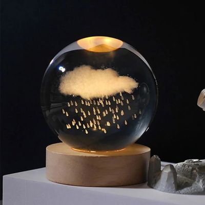 Color Changing LED 3D Crystal Ball – Rain Cloud_img_0