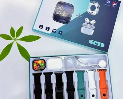 S2000 Pro Max 7-in-3 Smartwatch Combo | Bluetooth Calling, TWS Earbuds & Premium Accessories_img_1