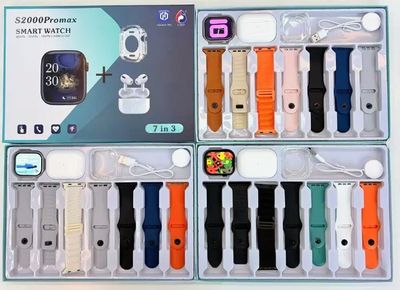 S2000 Pro Max 7-in-3 Smartwatch Combo | Bluetooth Calling, TWS Earbuds & Premium Accessories_img_3